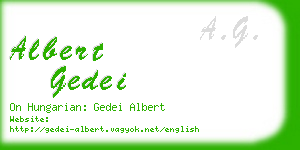 albert gedei business card